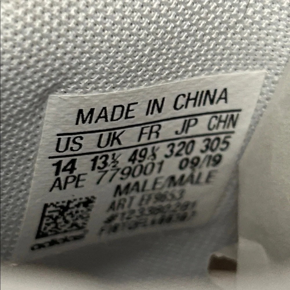Adidas James Harden Vol 4 White Gray Basketball Shoes Mens Size 14 EF9653